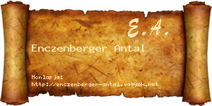 Enczenberger Antal névjegykártya